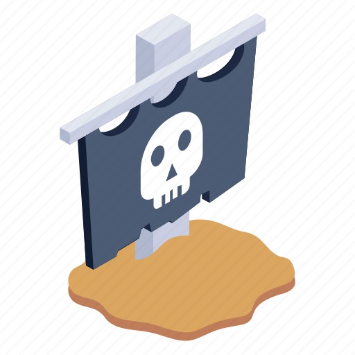 Danger sign, skull, death board, pirate board, wooden board icon - Download on Iconfinder