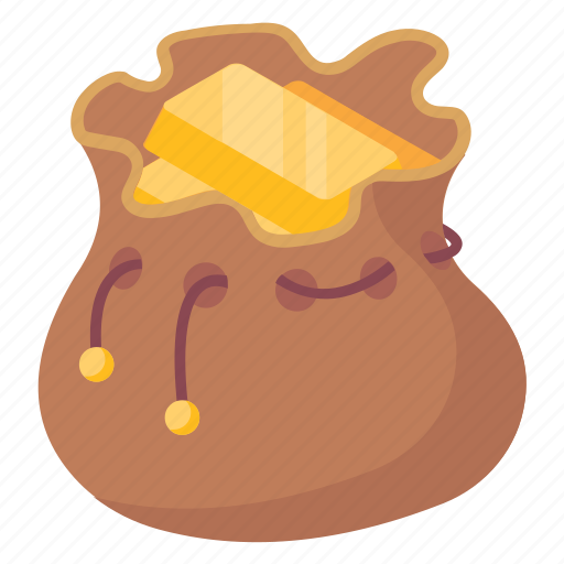 Gold, wealth, sack, pouch, ingots icon - Download on Iconfinder