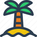 island, palm, marine, beach