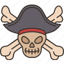 crossbones, skull, pirate, danger, death