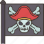 flag, pirate, ship, banner, criminal 