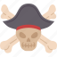 crossbones, skull, pirate, danger, death 