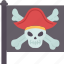 flag, pirate, ship, banner, criminal 