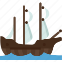 galleon, ship, pirate, sail, sea