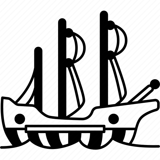 Galleon, ship, pirate, sail, sea icon - Download on Iconfinder