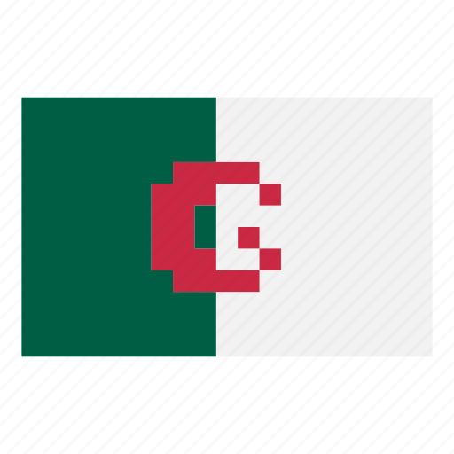 Pixelart, flag, country, nation, africa, game, algeria icon - Download on Iconfinder