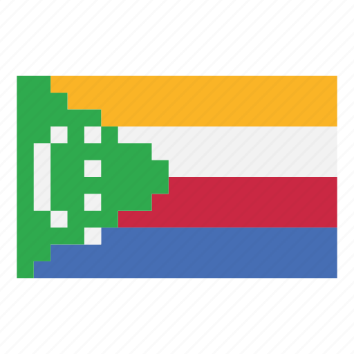 Pixelart, flag, country, nation, africa, game, comoros icon - Download on Iconfinder