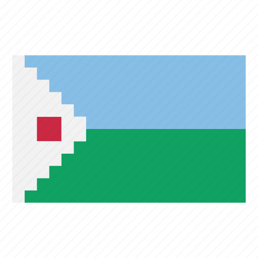 Pixelart, flag, country, nation, africa, game, djibouti icon - Download on Iconfinder