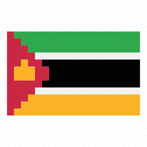 Pixelart, flag, country, nation, africa, game, mozambique icon - Download on Iconfinder