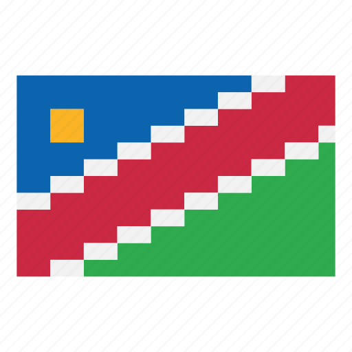 Pixelart, flag, country, nation, africa, game, namibia icon - Download on Iconfinder