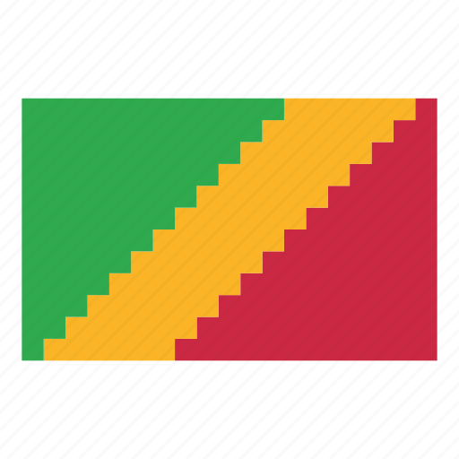 Pixelart, flag, country, nation, africa, game, republic congo icon - Download on Iconfinder