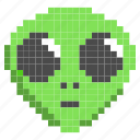8-bit, alien, cartoon, game, invaders, monster, pixel art