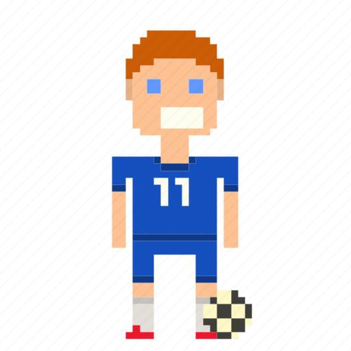 Avatar, football, football player, man, person, pixels, soccer icon - Download on Iconfinder