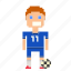 avatar, football, football player, man, person, pixels, soccer, soccer player, sport 