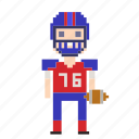 american football, avatar, football, football player, man, person, pixels, sport