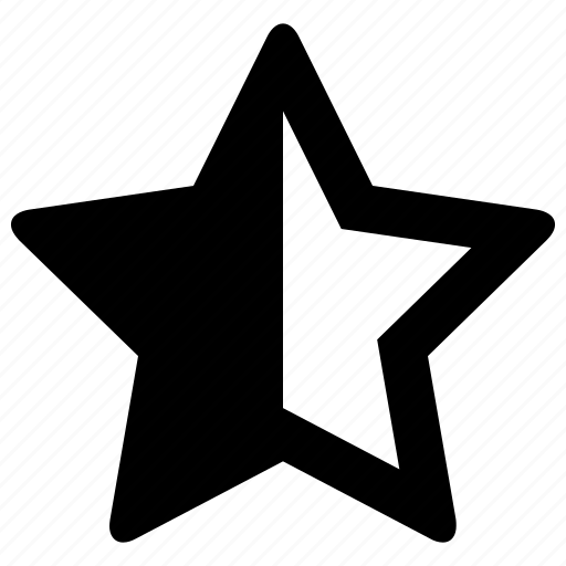 Classification, favorite, half, star icon - Download on Iconfinder
