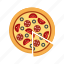 cheese, food, margarita, meat, pepperoni, pizza, slice 