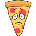 cartoon, emoji, pizza, slice, smiley