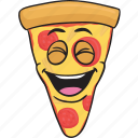 cartoon, emoji, pizza, slice, smiley