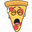 cartoon, emoji, pizza, slice, smiley 