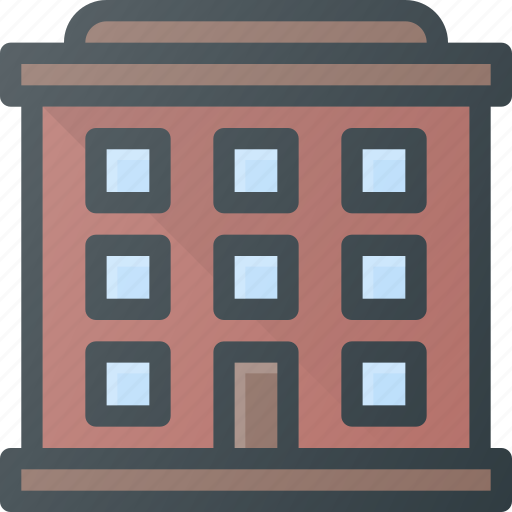 Apartment, architecture, block, building, landmark, place icon - Download on Iconfinder