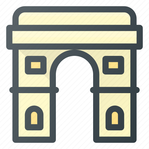 Arc, architecture, building, de, landmark, place, triomphe icon - Download on Iconfinder