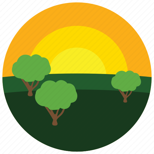 Locations, park, places, sunset, trees icon - Download on Iconfinder