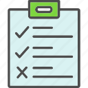checklist, checkmark, clipboard, list, report