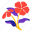 periwinkle, plant, flower, leaf 