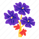 purple, mallow, plant, flower, leaf