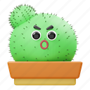 angry, cactus, plant 