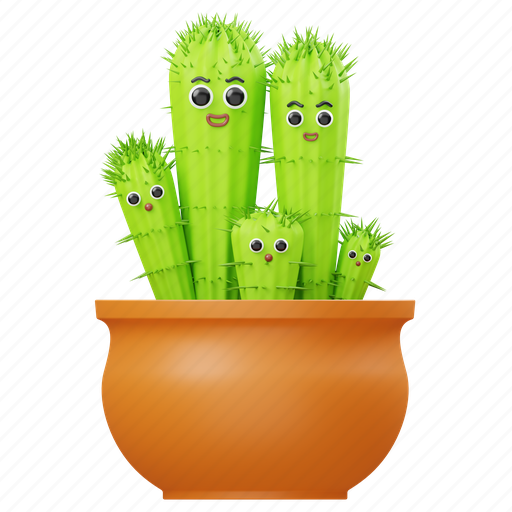 Cactus, family, plant 3D illustration - Download on Iconfinder