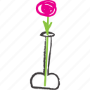 decorative, flower, green, nature, plant, rose, vase 