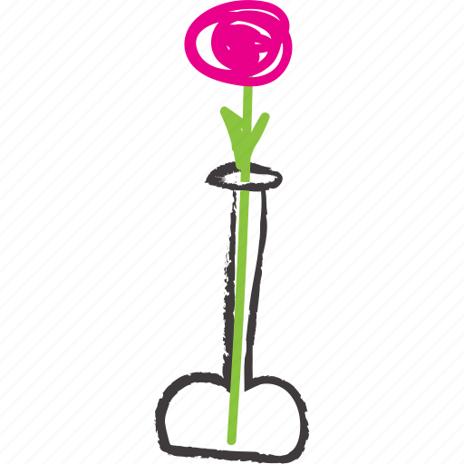 Decorative, flower, green, nature, plant, rose, vase icon - Download on Iconfinder