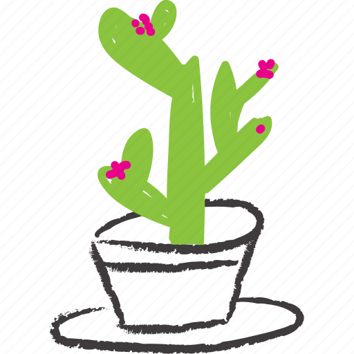 Cacti, cactus, flowery, pink plant, planter, succulent icon - Download on Iconfinder
