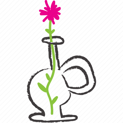 Decoration, flower, pink, vase icon - Download on Iconfinder