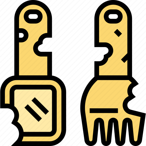 Cutlery, plastic, spoon, fork, degradable icon - Download on Iconfinder