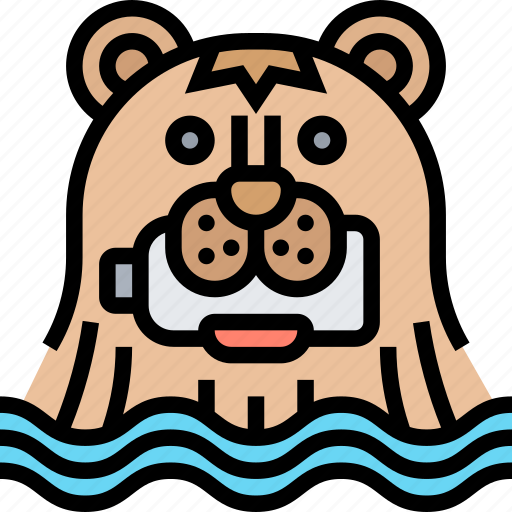 Plastic, pollution, effects, wildlife, bear icon - Download on Iconfinder