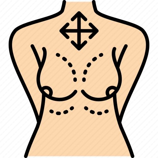 Plastic surgery, breast, healthcare, medical, reconstruction, reduction, woman icon - Download on Iconfinder