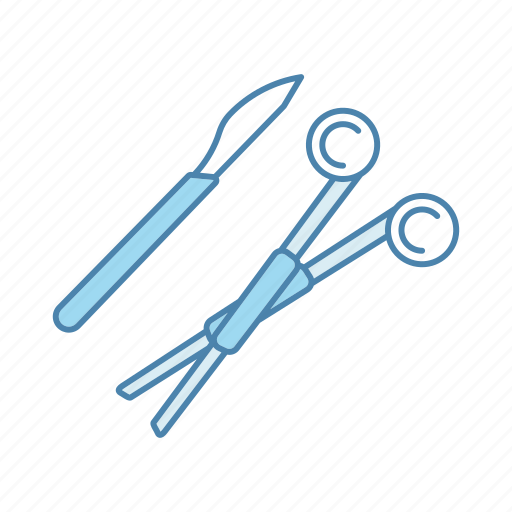 Clamp, incision, instruments, scalpel, scissors, surgery, surgical icon - Download on Iconfinder