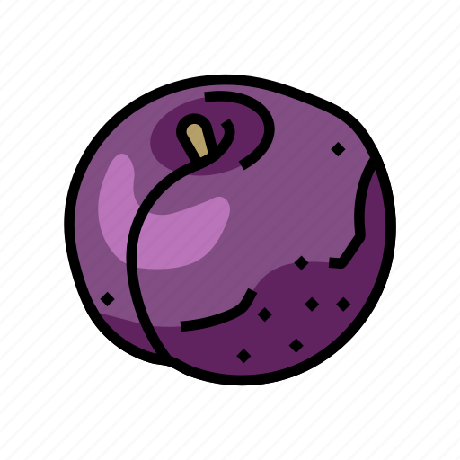 Plum, purple, fruit, green, red, prune icon - Download on Iconfinder