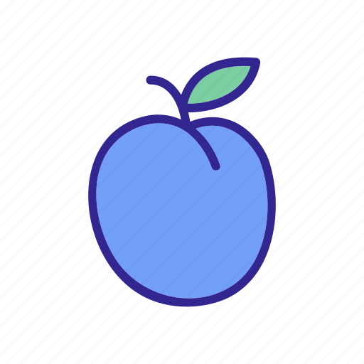 Delicious, fruit, outline, piece, plum, sliced, vitamin icon - Download on Iconfinder