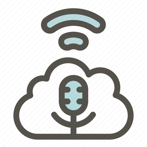 Cloud, podcast, headphones, communications, speech bubble, online, wifi icon - Download on Iconfinder