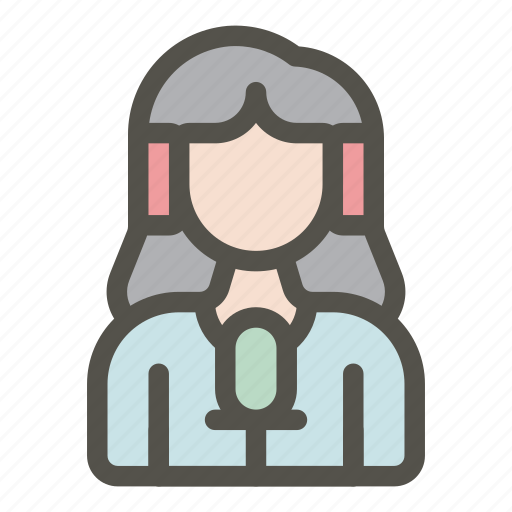 Podcaster, user, professions and jobs, host, broadcasting, podcast, communications icon - Download on Iconfinder