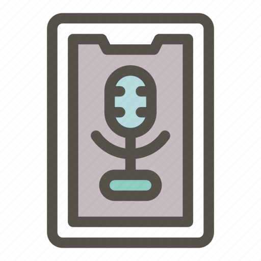 Smartphone, podcast, voice recording, electronics, communications, microphone, radio icon - Download on Iconfinder