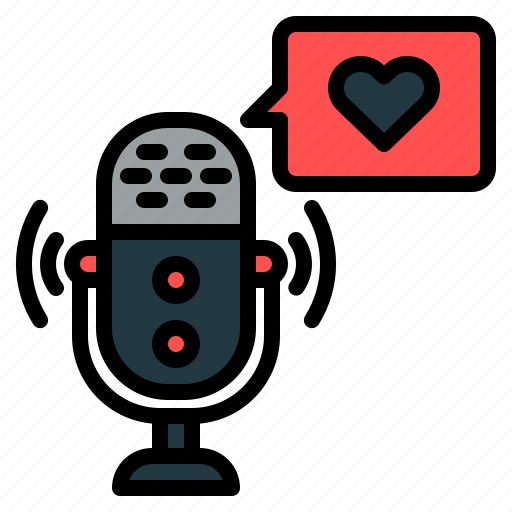 Podcast, live, streamling, brodcasting, recording, favorite, love icon - Download on Iconfinder