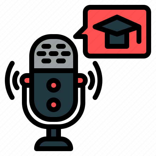Education, study, podcast, live, streamling, brodcasting, recording icon - Download on Iconfinder