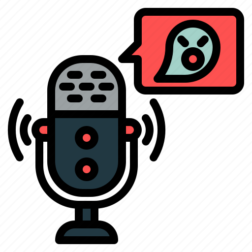 Ghost, horror, story, podcast, live, streamling, brodcasting icon - Download on Iconfinder