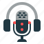 podcast, live, streamling, brodcasting, recording, earphone, headphone 
