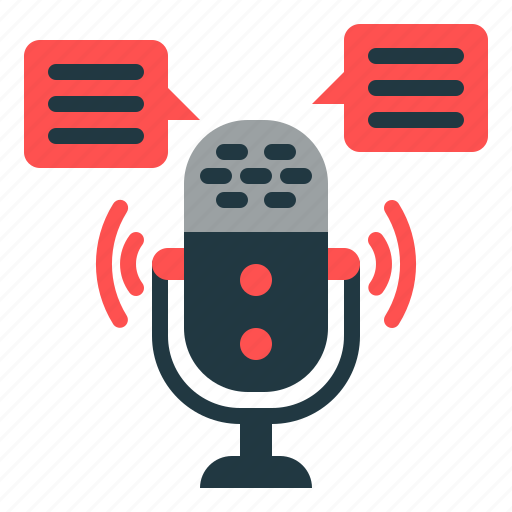 Interview, podcast, microphone, broadcasting, streaming, record, people icon - Download on Iconfinder